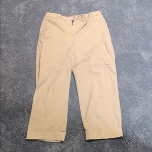 CHARTER CLUB CROPPED KHAKIS